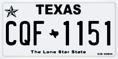 TX license plate CQF1151