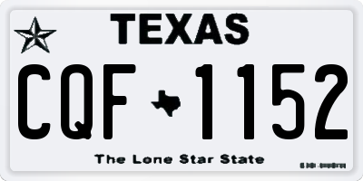TX license plate CQF1152