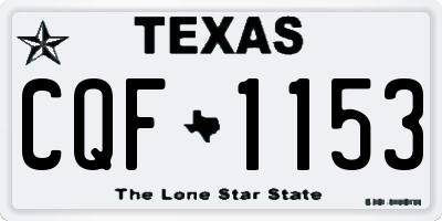 TX license plate CQF1153