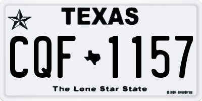 TX license plate CQF1157