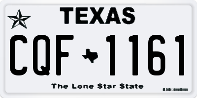 TX license plate CQF1161