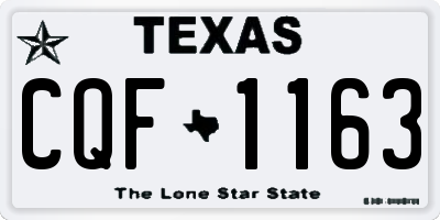 TX license plate CQF1163