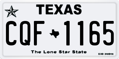 TX license plate CQF1165