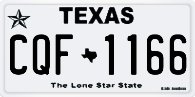 TX license plate CQF1166