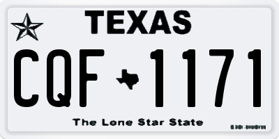 TX license plate CQF1171