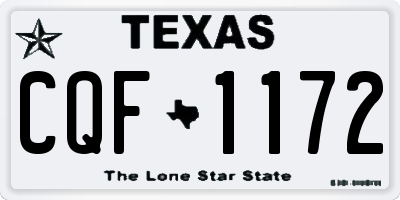 TX license plate CQF1172