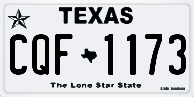 TX license plate CQF1173