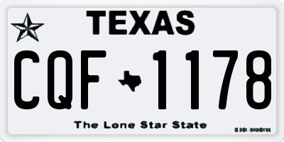 TX license plate CQF1178