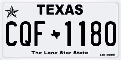 TX license plate CQF1180