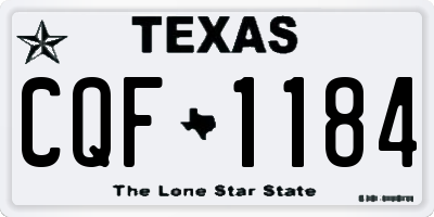 TX license plate CQF1184