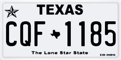 TX license plate CQF1185