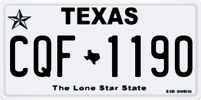TX license plate CQF1190
