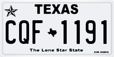 TX license plate CQF1191