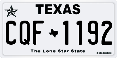 TX license plate CQF1192