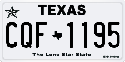 TX license plate CQF1195