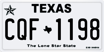 TX license plate CQF1198