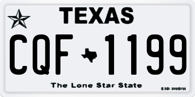 TX license plate CQF1199