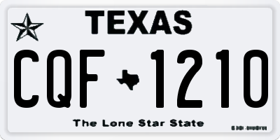 TX license plate CQF1210