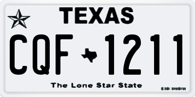 TX license plate CQF1211