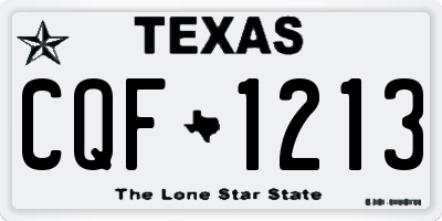 TX license plate CQF1213