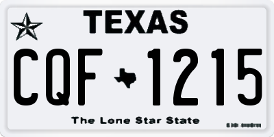 TX license plate CQF1215
