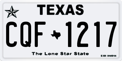 TX license plate CQF1217