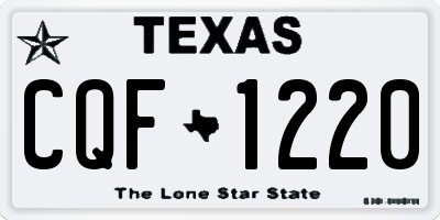TX license plate CQF1220