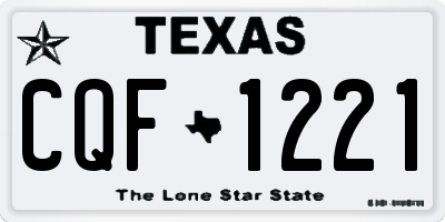 TX license plate CQF1221