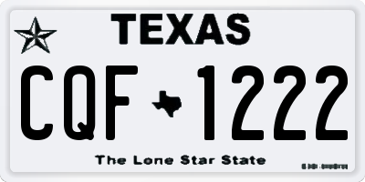 TX license plate CQF1222