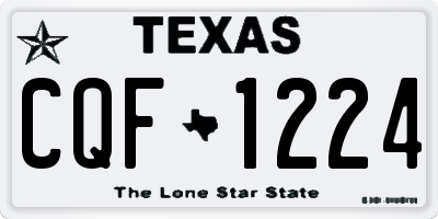 TX license plate CQF1224