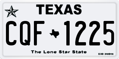 TX license plate CQF1225