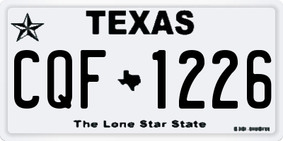 TX license plate CQF1226