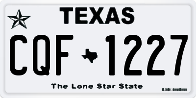 TX license plate CQF1227