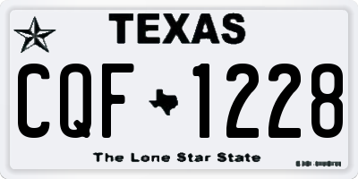 TX license plate CQF1228