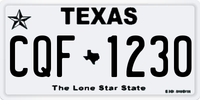 TX license plate CQF1230