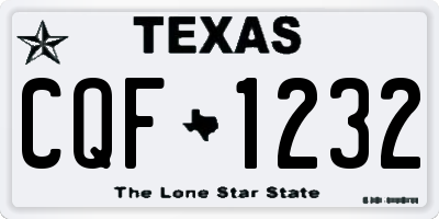 TX license plate CQF1232