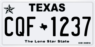 TX license plate CQF1237