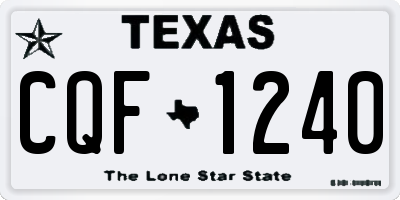 TX license plate CQF1240