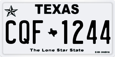 TX license plate CQF1244