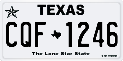 TX license plate CQF1246