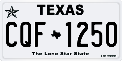 TX license plate CQF1250