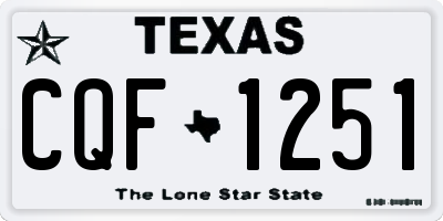 TX license plate CQF1251