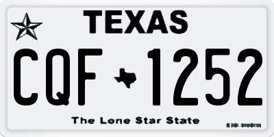 TX license plate CQF1252