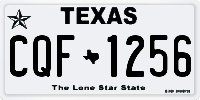 TX license plate CQF1256
