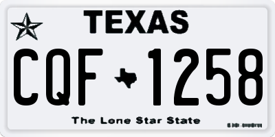 TX license plate CQF1258