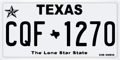 TX license plate CQF1270