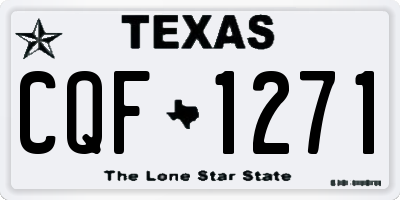 TX license plate CQF1271