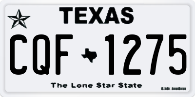 TX license plate CQF1275