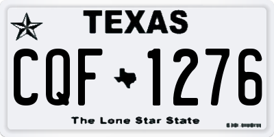 TX license plate CQF1276