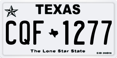 TX license plate CQF1277